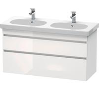 Duravit DuraStyle meuble sous-lavabo suspendu 6486, 2 tiroirs, 1200mm, pour D-Code, DS648602218, DS648602218, Colorazione: Bianco ad alta brillantezza Decor / Bianco opaco Decor bianco opaco