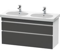 Duravit DuraStyle meuble sous-lavabo suspendu 6486, 2 tiroirs, 1200mm, pour D-Code, DS648604918, DS648604918, Colorazione: Grafite opaco Decor / Bianco opaco Decor opaco