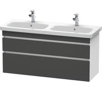 Duravit DuraStyle Meuble sous-lavabo suspendu 6498, 2 tiroirs, 1230mm, DS649804918, DS649804918, Colorazione: Grafite opaco Decor / Bianco opaco Decor opaco
