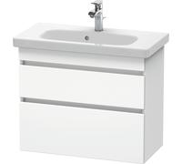 Duravit DuraStyle Meuble sous-lavabo suspendu 6499, 730mm, 2 tiroirs, pour DuraStyle, DS649901818, DS649901818, Colorazione: Bianco Opaco / Bianco Opaco