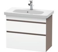 Duravit DuraStyle Meuble sous-lavabo suspendu 6499, 730mm, 2 tiroirs, pour DuraStyle, DS649901843, DS649901843, Colorazione: Bianco opaco / Basalto opaco