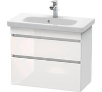 Duravit DuraStyle Meuble sous-lavabo suspendu 6499, 730mm, 2 tiroirs, pour DuraStyle, DS649902218, DS649902218, Colorazione: Bianco ad alta brillantezza Decor / Bianco opaco Decor bianco opaco