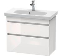 Duravit DuraStyle Meuble sous-lavabo suspendu 6499, 730mm, 2 tiroirs, pour DuraStyle, DS649902222, DS649902222, Colorazione: Decoro bianco lucido