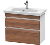 Duravit DuraStyle Meuble sous-lavabo suspendu 6499, 730mm, 2 tiroirs, pour DuraStyle, DS649907918, DS649907918, Colorazione: Noce Decorazione Naturale / Bianco Decorazione Opaca