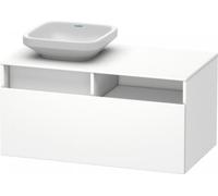 Duravit DuraStyle Meuble sous-lavabo suspendu 6784, 1 tiroir, 1 découpe à droite, 1000mm, DS6784R2218, DS6784R2218, Colorazione: Bianco ad alta brillantezza Decor / Bianco opaco Decor bianco opaco