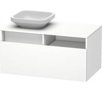 Duravit DuraStyle Meuble sous-lavabo suspendu 6784, 1 tiroir, 1 découpe à gauche, 1000mm, DS6784L7918, DS6784L7918, Colorazione: Noce Decorazione Naturale / Bianco Decorazione Opaca