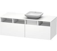 Duravit DuraStyle Meuble sous-lavabo suspendu 6785, 2 tiroirs, 1 découpe à droite, 1400mm, DS6785R4318, DS6785R4318, Colorazione: Basalto Opaco / Bianco Opaco