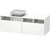 Duravit DuraStyle Meuble sous-lavabo suspendu 6785, 2 tiroirs, 1 découpe à gauche, 1400mm, DS6785L7918, DS6785L7918, Colorazione: Noce Decorazione Naturale / Bianco Decorazione Opaca