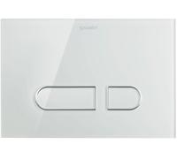 Duravit DuraSystem plaque de déclenchement mécanique pour WC A1, verre blanc, 229,8x157mm, WD5002012000, WD5002012000