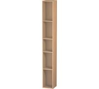 Duravit ETAGÈRE L-Cube, largeur 180mm, profondeur 180mm, verticale, 5 compartiments, LC120601212, LC120601212, Colorazione: Rovere spazzolato Impiallacciatura in vero legno