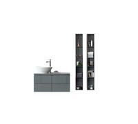 Duravit ETAGÈRE L-Cube, largeur 180mm, profondeur 180mm, verticale, 5 compartiments, LC120603838, LC120603838, Colorazione: Laccato lucido Grigio Dolomiti Grey