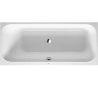Vasca da bagno Duravit Happy D.2 160x70cm, schienale inclinato a sinistra, 700308, versione da incasso - 700308000000000