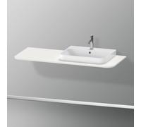 Duravit Happy D.2 Plus Console 1300x550 mm, 1 découpe à droite, pour meuble sous-lavabo HP4942, HP4962, HP4972, HP031KR3939, HP031KR3939, Colorazione: Nordic White laccato opaco seta bianco nordico