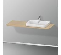 Duravit Happy D.2 Plus Console 1300x550 mm, 1 découpe à droite, pour meuble sous-lavabo HP4942, HP4962, HP4972, HP031KR7171, HP031KR7171, Colorazione: Rovere mediterraneo impiallacciato in vero legno