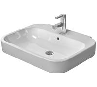 Lavabo Duravit Happy D.2 60cm con troppopieno, con panca con foro per rubinetto, 1 foro per rubinetto, Colorazione: Bianco - 2316600000