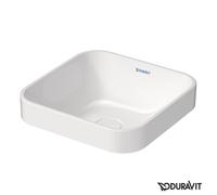 Lavello da banco Duravit Happy D.2 Plus D.2 Plus, 235940, 400x400 mm, rettificato, senza sfioratore, senza foro per rubinetto da banco, Colorazione: Colore interno bianco, colore esterno bianco, con Wondergliss - 23594000001