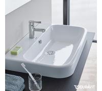 Duravit mobile lavabo Happy D.2 100cm con troppopieno, con panca con foro per rubinetto, 1 foro per rubinetto, lucido, Colorazione: Bianco - 2318100027