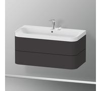 Duravit Happy D.2 mobile con lavabo, 2 scomparti estraibili, HP4348E8080, c-shaped Happy D.2 [Mobili da Bagno > Mobili con Lavabo Integrato]