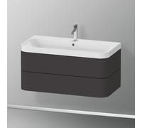 Duravit Happy D.2 mobile con lavabo, 2 scomparti estraibili, HP4348O8080, c-shaped Happy D.2 [Mobili da Bagno > Mobili con Lavabo Integrato]