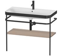 Duravit Happy D.2 Plus c-bonded Set avec console métallique, 975x490m, 1 trou de robinetterie, HP4738O7575, HP4738O7575, Colorazione: Arredamento in lino