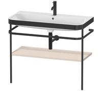 Duravit Happy D.2 Plus c-bonded Set avec console métallique, 975x490m, 1 trou de robinetterie, HP4738O8383, HP4738O8383, Colorazione: Decoro Taupe Supermatt