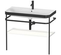 Duravit Happy D.2 Plus c-bonded Set avec console métallique, 975x490m, 1 trou de robinetterie, HP4738O8484, HP4738O8484, Colorazione: Decoro bianco super opaco
