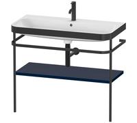 Duravit Happy D.2 Plus c-bonded Set avec console métallique, 975x490m, 1 trou de robinetterie, HP4738O9898, HP4738O9898, Colorazione: Laccato opaco seta blu notte