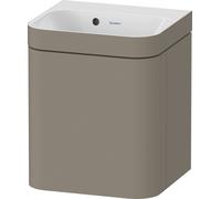 Duravit Happy D.2 Plus c-bonded Set suspendu, 400x360mm, 1 porte, charnières à droite, sans percement pour robinetterie, HP4634N92920000, HP4634N92920000, Colorazione: Grigio pietra Vernice opaca Seta