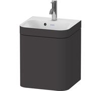 Duravit Happy D.2 Plus c-bonded Set suspendu, 400x360mm, 1 porte, charnières à gauche, 1 trou de robinetterie, HP4633O80800000, HP4633O80800000, Colorazione: Decoro grafite super opaco