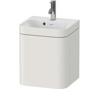 Duravit Happy D.2 Plus c-bonded Set suspendu, 400x360mm, 1 porte, charnières à gauche, 1 trou de robinetterie, HP4633O39390000, HP4633O39390000, Colorazione: Nordic White laccato opaco seta bianco nor