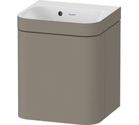 Duravit Happy D.2 Plus c-bonded Set suspendu, 400x360mm, 1 porte, charnières à gauche, sans percement pour robinetterie, HP4633N92920000, HP4633N92920000, Colorazione: Grigio pietra Vernice opaca Seta