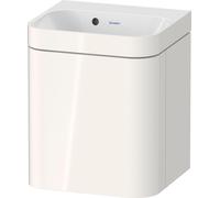 Duravit Happy D.2 Plus c-bonded Set suspendu, 400x360mm, 1 porte, charnières à gauche, sans percement pour robinetterie, HP4633N22220000, HP4633N22220000, Colorazione: Decoro bianco lucido
