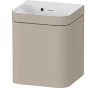 Duravit Happy D.2 Plus c-bonded Set suspendu, 400x360mm, 1 porte, charnières à gauche, sans percement pour robinetterie, HP4633N60600000, HP4633N60600000, Colorazione: Taupe seta opaco laccato opaco