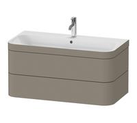 Duravit Happy D.2 Plus c-bonded Set suspendu, 975x490mm, 2 tiroirs, 1 trou de robinetterie, HP4638O9292, HP4638O9292, Colorazione: Grigio pietra Vernice opaca Seta opaco
