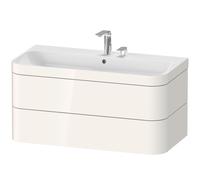 Duravit Happy D.2 Plus c-bonded Set suspendu, 975x490mm, 2 tiroirs, 2 trous pour robinetterie, HP4638E2222, HP4638E2222, Colorazione: Decoro bianco lucido