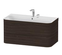 Duravit Happy D.2 Plus c-bonded Set suspendu, 975x490mm, 2 tiroirs, 2 trous pour robinetterie, HP4638E6969, HP4638E6969, Colorazione: Noce spazzolato Impiallacciatura in vero legno