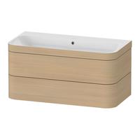 Duravit Happy D.2 Plus c-bonded Set suspendu, 975x490mm, 2 tiroirs, sans trou pour robinetterie, HP4638N7171, HP4638N7171, Colorazione: Rovere mediterraneo impiallacciato in vero legno