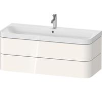 Duravit Happy D.2 Plus c-shaped Set suspendu, 1175x490mm, 2 tiroirs, 1 trou de robinetterie, HP4349O22220000, HP4349O22220000, Colorazione: Decoro bianco lucido