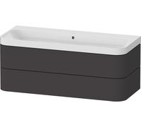 Duravit Happy D.2 Plus c-shaped Set suspendu, 1175x490mm, 2 tiroirs, sans trou pour robinetterie, HP4349N80800000, HP4349N80800000, Colorazione: Decoro grafite super opaco