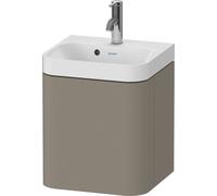 Duravit Happy D.2 Plus c-shaped Set suspendu, 400x360mm, 1 porte, charnières à droite, 1 trou de robinetterie, HP4344O92920000, HP4344O92920000, Colorazione: Grigio pietra Vernice opaca Seta opaco