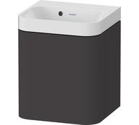 Duravit Happy D.2 Plus c-shaped Set suspendu, 400x360mm, 1 porte, charnières à droite, sans trou pour robinetterie, HP4344N80800000, HP4344N80800000, Colorazione: Decoro grafite super opaco