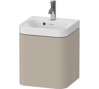 Duravit Happy D.2 Plus c-shaped Set suspendu, 400x360mm, 1 porte, charnières à gauche, 1 trou de robinetterie, HP4340O60600000, HP4340O60600000, Colorazione: Taupe seta opaco laccato opaco