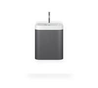 Duravit Happy D.2 Plus c-shaped Set suspendu, 400x360mm, 1 porte, charnières à gauche, 1 trou de robinetterie, HP4340O80800000, HP4340O80800000, Colorazione: Decoro grafite super opaco