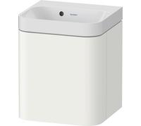Duravit Happy D.2 Plus c-shaped Set suspendu, 400x360mm, 1 porte, charnières à gauche, sans trou pour robinetterie, HP4340N36360000, HP4340N36360000, Colorazione: Laccato bianco seta opaco