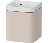 Duravit Happy D.2 Plus c-shaped Set suspendu, 400x360mm, 1 porte, charnières à gauche, sans trou pour robinetterie, HP4340N83830000, HP4340N83830000, Colorazione: Decoro Taupe Supermatt
