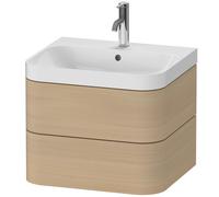 Duravit Happy D.2 Plus c-shaped Set suspendu, 575x490mm, 2 tiroirs, 1 trou de robinetterie, HP4345O7171, HP4345O7171, Colorazione: Rovere mediterraneo impiallacciato in vero legno