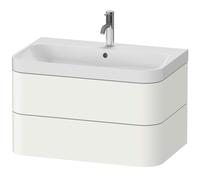 Duravit Happy D.2 Plus c-shaped Set suspendu,775x490mm, 2 tiroirs, 1 trou pour robinetterie, HP4347O3636, HP4347O3636, Colorazione: Laccato bianco seta opaco
