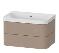 Duravit Happy D.2 Plus c-shaped Set suspendu, 775x490mm, 2 tiroirs, sans trou pour robinetterie, HP4347N7575, HP4347N7575, Colorazione: Arredamento in lino