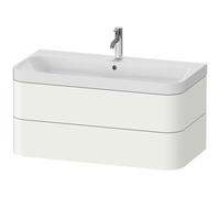 Duravit Happy D.2 Plus c-shaped Set suspendu, 975x490mm, 2 tiroirs, 1 trou de robinetterie, HP4348O3636, HP4348O3636, Colorazione: Laccato bianco seta opaco