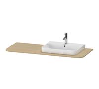 Duravit Happy D.2 Plus Console 1300x550 mm, 1 découpe à droite, pour meuble sous-lavabo HP4942, HP4962, HP4972, HP031KR7171, HP031KR7171, Colorazione: Rovere mediterraneo impiallacciato in vero legno